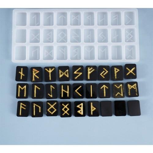 Runes Molds For Resin Casting Gartful 2pcs Epoxy Resin Molds Silicone Alphabet Symbol Word Molds, Silicone Molds For Divination