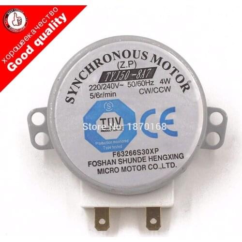220-240V 4W Synchronous Motor for Air Blower TYJ50-8A7 Microwave Oven Tray Motor 5/6RPM 50HZ