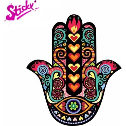 STICKY Hamsa Hand Anime Car Sticker Decal Decor Motorcycle Off-road Laptop Trunk Guitar PVC Vinyl Stickers
