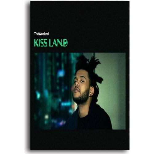 The Weeknd Starboy Kiss Land Rap Music Album Silk Fabric Wall Poster Art Decor Sticker Bright