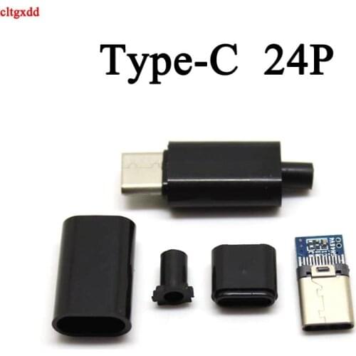 Cltgxdd 2pcs TYPE-C USB 3.1 Plug Male connector With PCB 24pin welding Data OTG line interface DIY data cable accessories