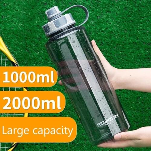 Large-Capacity Water Bottle Mens And Womens Gym Outdoor Sports Leak-Proof Water Bottle Portable Plastic Space Cup With Filter