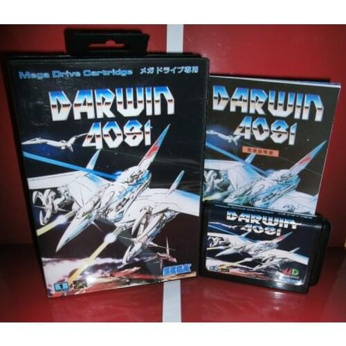 Darwin 4081 Japan Cover with box and manual For Sega Megadrive Genesis Video Game Console 16 bit MD card