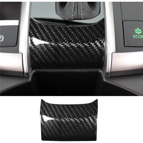 Real Carbon Fiber Gear Shift Lower Panel Cover Decoration Trim Fit for Honda Civic 10th 2016-2021 Interior Car Assessoires