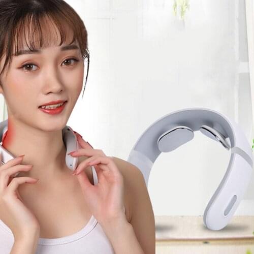 1 Pc Smart Electric Neck Massager Low Frequency Magnetic Therapy Pulse Pain Relief