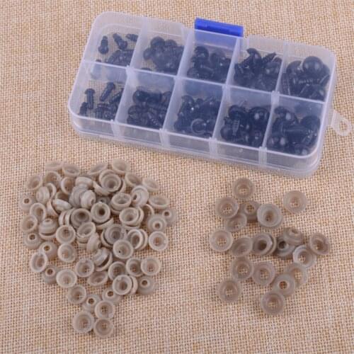 100pcs Plastic Safety Eyes for Dolls Plush Toy Animal Puppet Felting Crafts