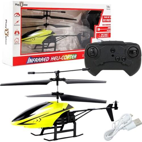 2 Channel Remote Control Helicopter Aircraft Anti-Fall Model Boy Toy Longevity Anti-Shake Birthday Gift Drone
