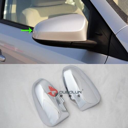 Car Accessories Exterior Decoration ABS Chrome Rearview Side Door Mirror Cover Trim For Toyota Vios/Yaris Sedan 2014 Car-styling