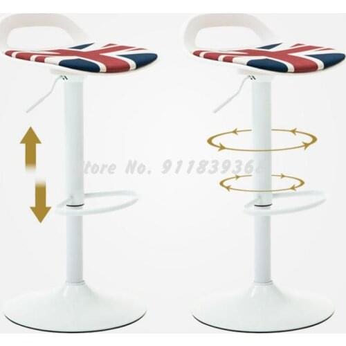 Bar Chair Modern Simple High Stool Lift Chair Bar Table Chair Front Desk Mobile Phone Shop Stool Swivel Back Bar Chair