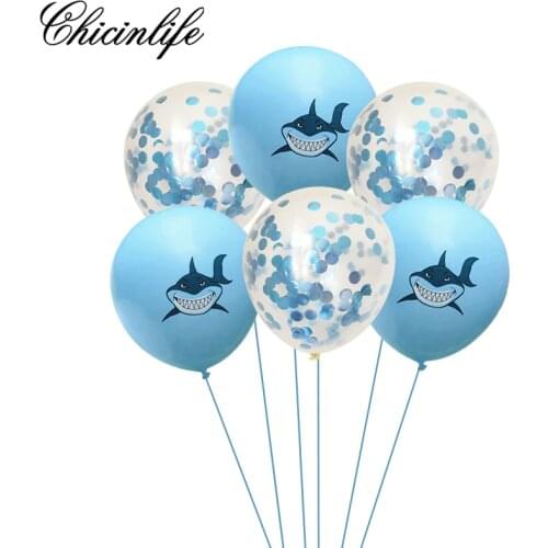 Chicinlife 10Pcs Confetti Balloon Hhappy Birthday Decoration Gift Toy for Kids Balloon Baby Shower Party Supplies