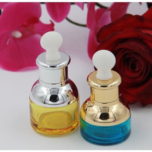 20ml 30ml Travel Empty Clear Glass Dropper Bottle Transparent Cosmetic Container for Liquid Makeup Face Care Serum Essence 100pc