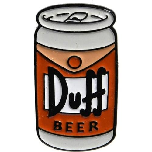 Duff Beer Bottle Brooch energy drink Badge Homers Fancy Enamel Pin his favorite pastime Pins Accessory