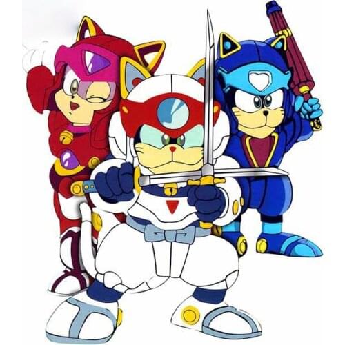 Personality Samurai Pizza Cats Fine Decal Sunscreen Car Stickers Waterproof Vinyl Material for VAN ATV Apply To Car Window