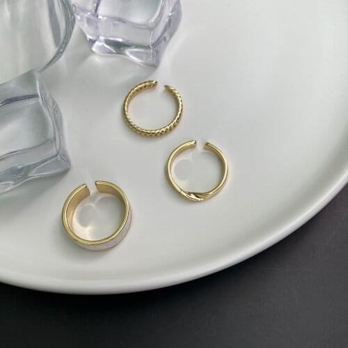 Korean plate ring women three sets combination personality fashion cold wind opening adjustable ring tail ring