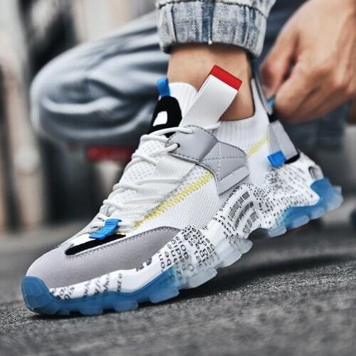 Summer Non-slip Men Sneakers for Men Running Shoes Mens White Sports Shoes Man Sport Shoes Men Brands Knit Basket Homme D-557