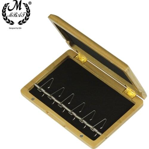 M MBAT High-Quality Solid Wood Reed Case Bassoon Holder Box Wooden Walnut Woodwind Instrument Accessories 6pcs Bassoon Reeds
