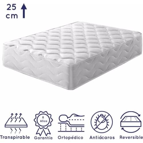 DH, Firenza Premium viscoelastic mattress, winter/summer face, high firmness, height 25 cm, 90x190 Cm