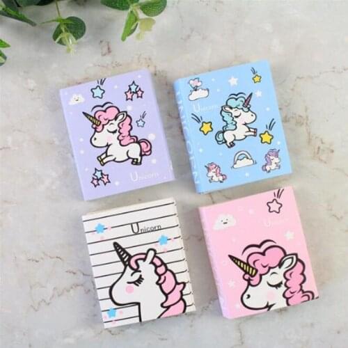 Kawaii Unicorn Memo Pads Pattern Tearable Note Sticker Message Times Notepad Bookmark Notebook Office School Student Stationery