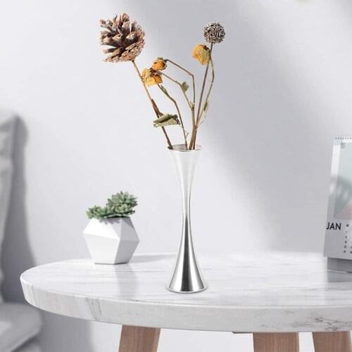 Mini Flower Vase,Stainless Steel Vase for Wedding/Living Room Art Furnishings,Small Bud Vase Decorative