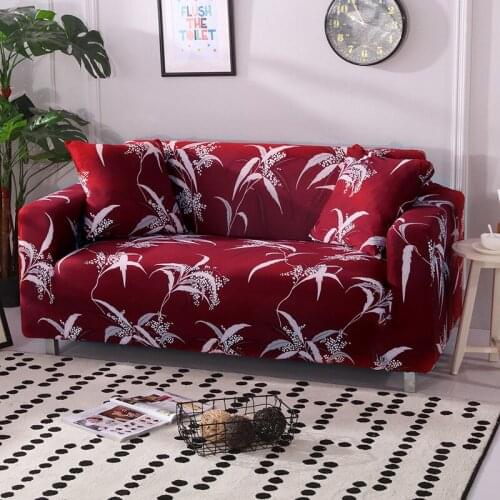 Fashion Printed Universal Stretch Sofa Covers Polyester Modern Loveseat Couch Cover 24-Colors 1/2/3/4-seater funda sofa