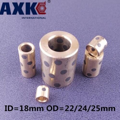 JDB Oil Self-lubricating Linear Graphite Copper Set Ball Bearing Bushing jdb Lm18 ID 18mm OD 22/24/25mm 4/10pcs Free Shipping