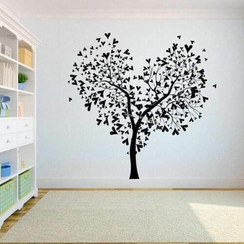 Heart Shape The tree of life Wall Sticker For Home Room Decor Childrens Bedroom Mural Vinyl Art Removable Nursery decal ds032