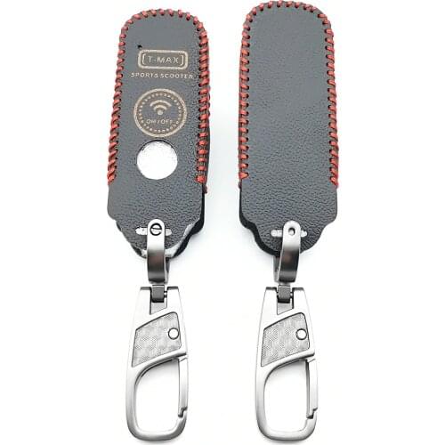 New Styles 100% Leather Moto Key Cover Case Set for Yamaha TMAX 530 DX SX motorcycle of the year 2017/2018 Remote Protect Shell