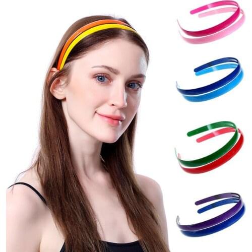 New simple plastic two-color girl hair band wide-brimmed headband Festive show for adults and children hairpin hair accessories