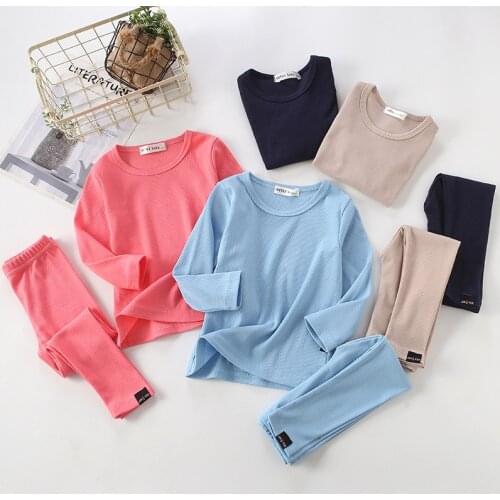 Baby Boys Girls Pajamas Autumn Winter Long sleeve Childrens Clothing Sleepwear Cotton Pyjamas Sets For Kids 2 3 4 5 6 7 Years