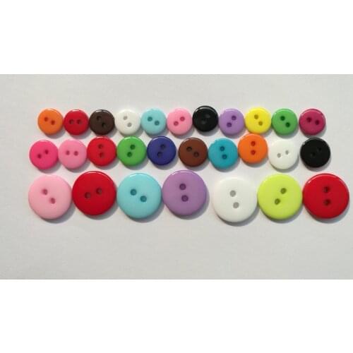 2016 Hot 100pcs 9mm/10mm/15mm Resin 2 Hole Sewing Button Scrapbooking Embellishment Decorative Button Apparel Sewing Accessories