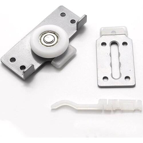 1PC Sliding Door Stainless Steel Adjustable Bearing Pulley Wardrobe Door White Nylon Single Wheel Wardrobe Hardware Accessories