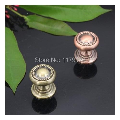 31mm kitchen cabinet knob handle bronze drawer knob pull Antique copper dresser cupboard furniture door handle antique brass