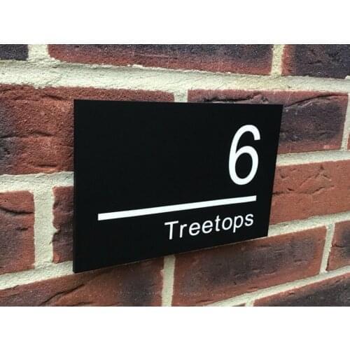 DIY House Number Customized CONTEMPORARY HOUSE NUMBER NAME PLAQUE 5MM Acrylic SIGN