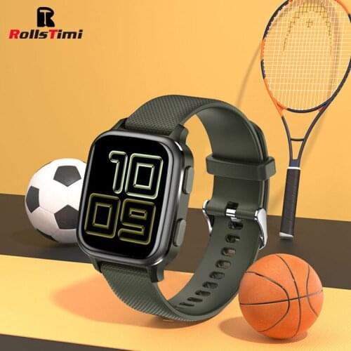 Rollstimi Smart Watch Smart watch Men Lady Sport Phone reminder Heart Rate Blood Pressure Monitorwater proof smart wristband