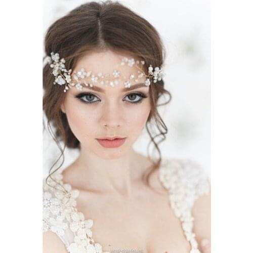 Bridal Crown Pearl Stainless Folding Wedding Hair Design Fashion Custom Easy Beauty Cheap and Good Quality