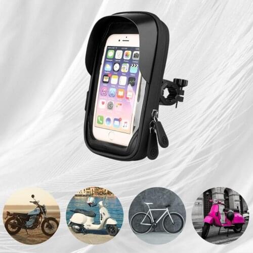 Bicycle Motorcycle Phone Holder Waterproof Case Bike Phone Bag For IPhone 12 11 Pro Max Samsung S8 S9 Mobile Stand Scooter Cover