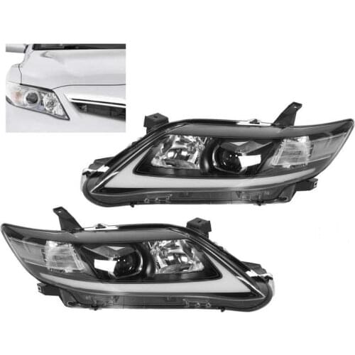 VLAND LED Projector Dynamic Headlights DRL Clear Lens Fit for Camry XV40 2010 2011 LHD Bulbs Front Lamps Assembly