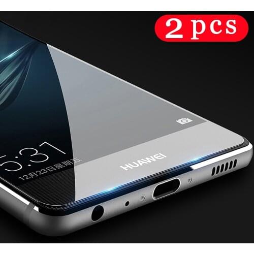2Pcs 9H tempered glass for huawei P30 P20 pro P10 P9 lite protective film phone screen protector on the glass smartphone