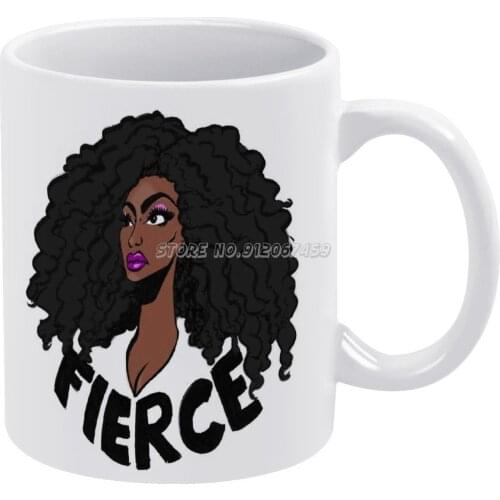Fierce Womxn Coffee Mugs Ceramic Personalized Mugs 11 Oz White Mug Tea Milk Cup Drinkware Travel Mug Fierce Womens Beauty Gorgeo