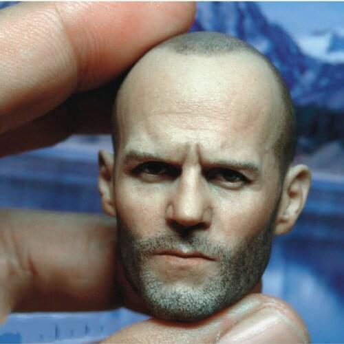 1/6 Scale Male Machinist 2 Tough Guy Jason Head Carved Sculpt Bald with beard Accessory Model for 12'' Muscle Body