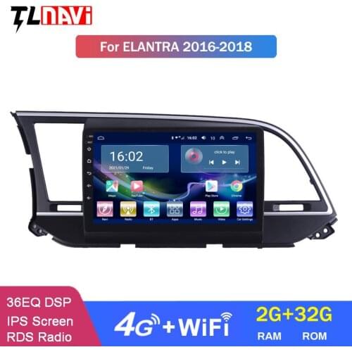 4G LTE 2G RAM 9 Inch Android 10 Car Multimedia Player GPS Navigation For Hyundai Elantra 2016-2018