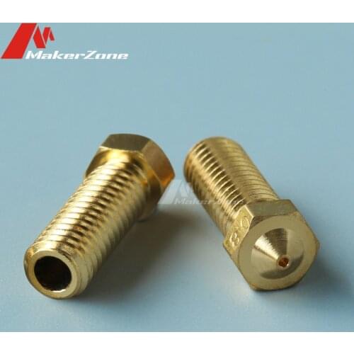 5/10PCS Volcano Mouth Nozzles 0.6/0.8/1/1.2mm for 1.75 or 3mm Filament Lengthen Extruder Supplies 3D Printer Part