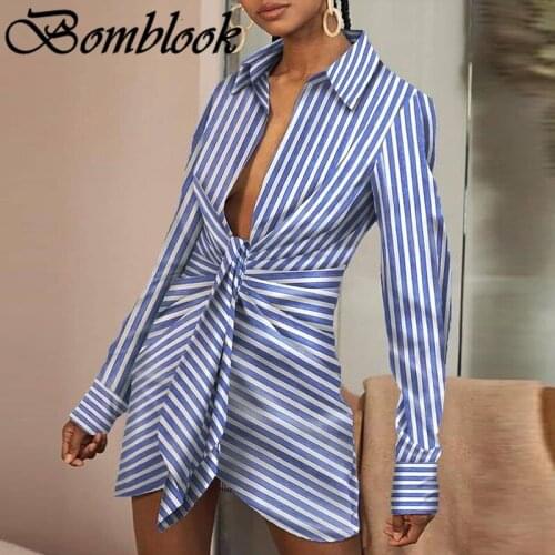 Модные платья-рубашки Bomblook China At AliExpress