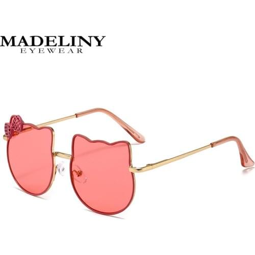 MADELINY Children Star Cartoon Kitty Sunglasses For Children Boys Girls Ourdoor Child Glasses With UV400 Protection MA427