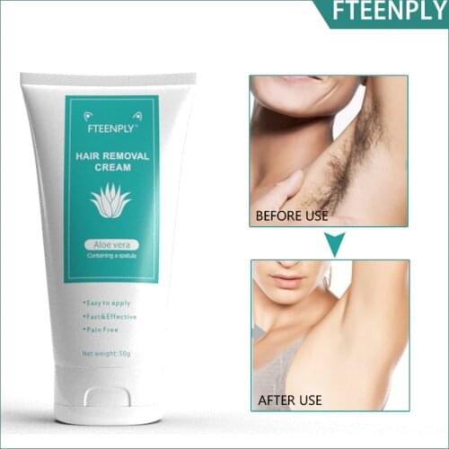 FTEENPLY Hair Remover and Growth Inhibitor Facial Removal Cream Beard Bikini Intimate Face Legs Body Armpit Painless