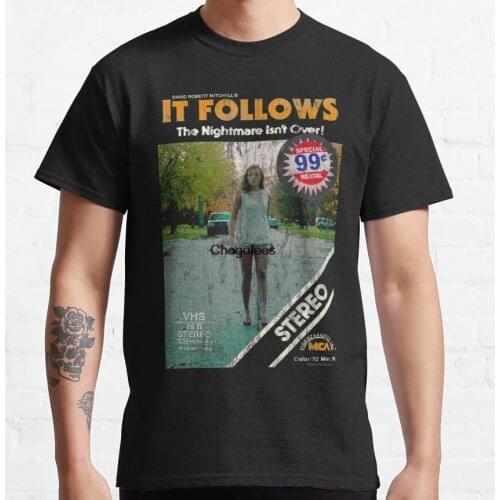 Men Tshirt Steelberg VHS Cover It Follows Women t shirt