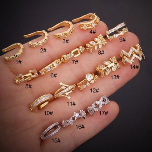 1 piece hot zircon Gold Silver color Clip Earrings Without Piercing brass Clip on Earrings Ear Clip Cuff Wrap cartilage Earring