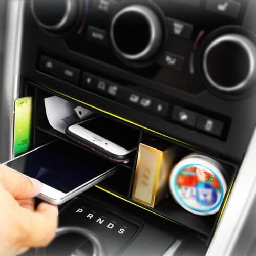 Yimaautotrims Central Control Storage Container Box Cover Fit For Land Rover Discovery Sport 2015 - 2019 Black Interior