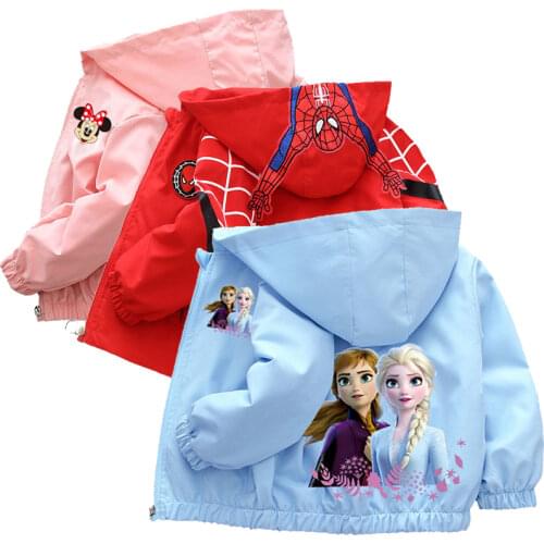 Frozen 2 Spring and Autumn Girls Snow White Jacket Boys and Girls Outing Clothes Jacket Children outwear girl baby coat 1-12Y