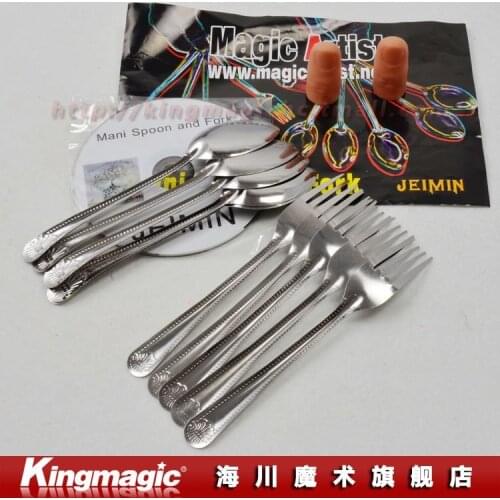 Mani Spoon and Fork (without DVD) Close Up Magic Magic Sets Magic Tricks Magic Props Magic Toys